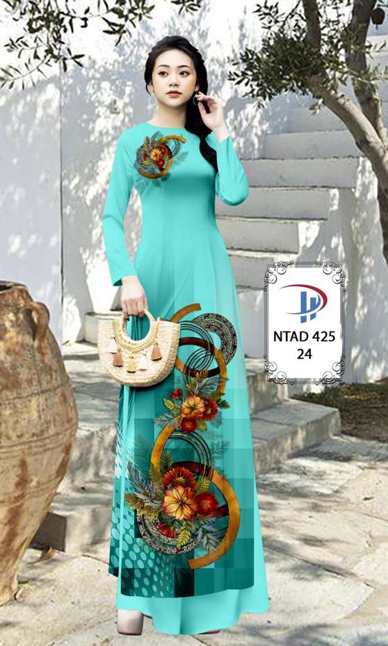 Vải Áo Dài Hoa In 3D AD NTAD425 54